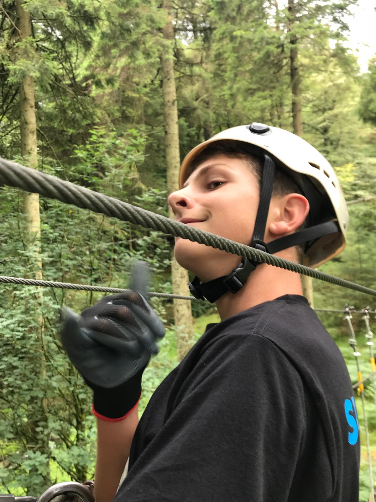 Chris Climbing at Apeman